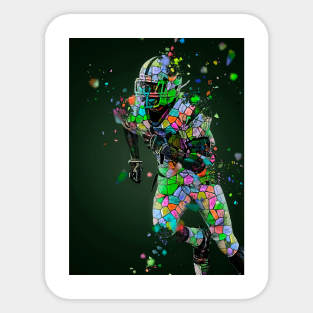 Live life in colour - American football player Sticker